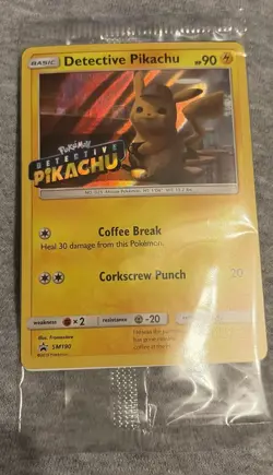 Pokemon 2019 Black Star Promo SM190 DVD Stamped Holo Detective Pikachu Sealed - Image 5