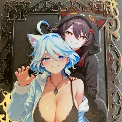 Goddess Story Gold METAL Card - Serial Number #056/100! Anime Hu Tao READ** - Image 2
