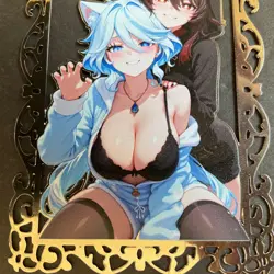 Goddess Story Gold METAL Card - Serial Number #056/100! Anime Hu Tao READ** - Image 3
