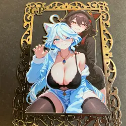 Goddess Story Gold METAL Card - Serial Number #056/100! Anime Hu Tao READ** - Image 4