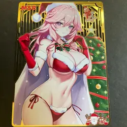 WES - Goddess Story Gold METAL Card - Serial Number #097/100! Anime Girl Bikini - Image 1
