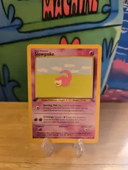 Pokemon TCG Slowpoke Fossil 55/62 Regular 1st Edition Common Card - Image 1