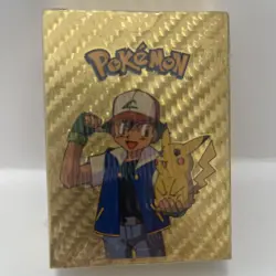 55Pcs Pokemon Card Foil GOLD PACK CARDS TCG GX Vmax GX Card Charizard Rare - Image 1