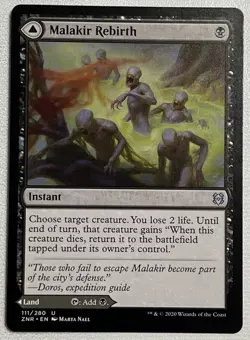 Malakir Rebirth Zendikar Rising NM Regular 111 ZNR Card, Magic the Gathering - Image 1