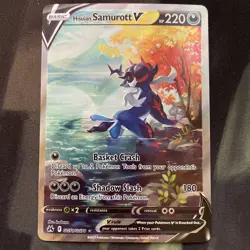 Hisuian Samurott V GG51/GG70 Ultra Rare Crown Zenith Pokemon Card - Image 1