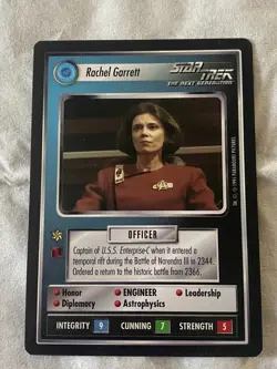 Star Trek CCG 1E AU RACHEL GARRETT RARE Card LP - Image 1