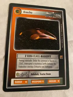 Star Trek CCG 1E RoA KREECHTA Rare Card NEVER PLAYED - Image 1