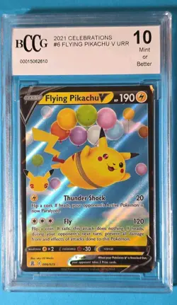 Flying Pikachu V 006/025 Celebrations BCCG Graded 10 Pokemon Trading Card Game - Image 1