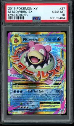 2016 Pokemon XY Evolutions M Mega Slowbro EX Holo Foil Card #27 eBay 1/1 PSA 10 - Image 1