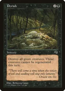 Perish NM/M Tempest Black Sorcery Mtg Magic English Regular - Image 1