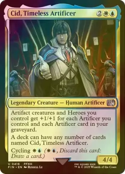 FOIL MTG Magic the Gathering Cid, Timeless Artificer 418/764 Final Fantasy 0418 - Image 1