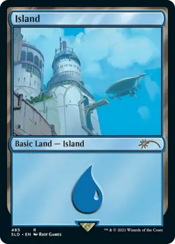 [1x] Island (485) - Foil - Secret Lair x Arcane Near Mint, English Secret Lair M - Image 1