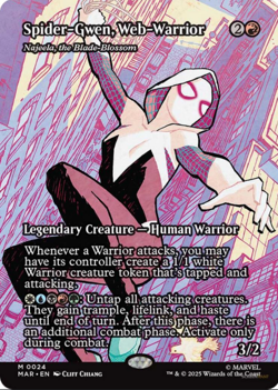 Spider-Gwen, Web-Warrior - Najeela, the Blade-Blossom - Borderless Light Play, E - Image 1