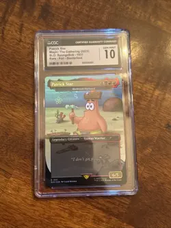 CGC GM 10! Patrick Star Borderless Foil Secret Lair x SpongeBob 1931 MTG - Image 1