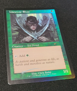 MTG NM Llanowar Elves Retro Foil Promo - Image 1