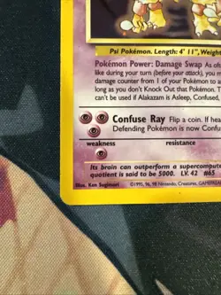 HP Alakazam Holo Rare Pokemon TCG Card 1/102 Base Set 1999 Unlimited - Image 4