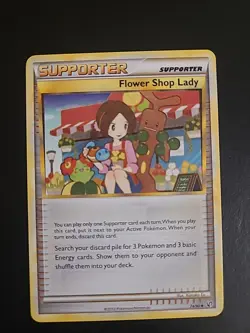 Flower Shop Lady 74/90 - Undaunted Uncommon English Pokemon 2010 LP - Image 1