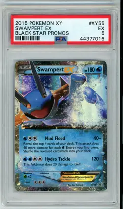 POKEMON BLACK STAR PROMO M/MEGA SWAMPERT EX #XY55 HOLO PSA 5 EX #44377016 - Image 1