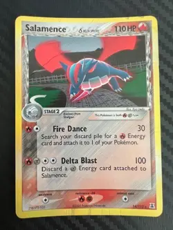 Pokemon TCG Salamence Delta EX Delta Species 14/113 Holo Rare DMG - Image 1