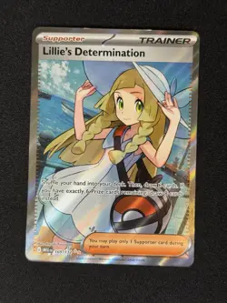 Lillie's Determination 169/132 Me01: Mega Evolution Holo rare art Pokemon TCG NM - Image 1
