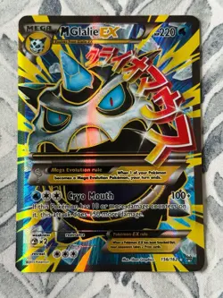 Pokemon M Glalie EX (Full Art) 156/162 2015 XY Breakthrough Holo LP - Image 1
