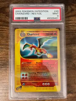 Pokemon Charizard 040/165 Expedition Base Set Reverse Holo PSA 9 - Image 1