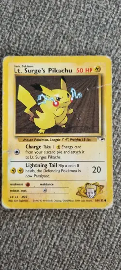 Lt. Surge's Pikachu - Pokemon TCG - HP - Common - Gym Heroes 81/132 - Image 1