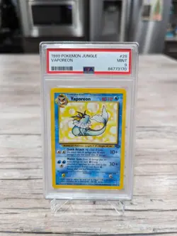 1999 Pokemon Jungle - Vaporeon 28/64 - PSA 9 Mint Non Holo - Image 1