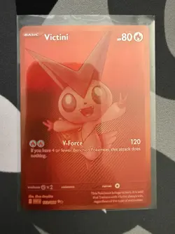 Pokemon TCG Victini Secret Rare Gold 172/086 - White Flare - RAW NEAR MINT - Image 1