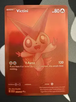 Pokemon TCG Victini Secret Rare Gold 172/086 - White Flare - RAW NEAR MINT - Image 3