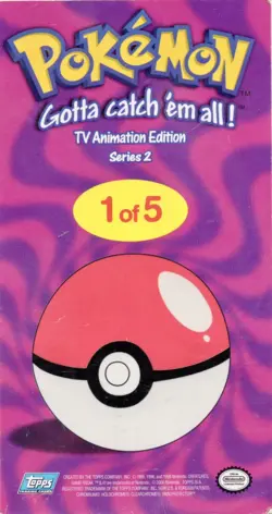 Pokemon Topps TV Animation Edition Series 2 Box Toppers 1 Of 5 LP - Image 2