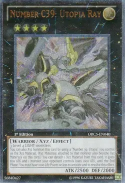 Yugioh! Number C39: Utopia Ray - ORCS-EN040 - Ultimate Rare - 1st Edition Near M - Image 1
