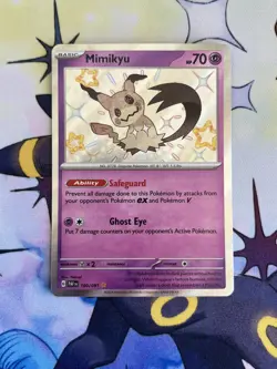 Mimikyu 160/091 Shiny Rare Paldean Fates Pokemon Near Mint Pokemon Card - Image 1