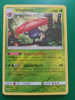 Pokemon Card Vileplume 6/147 Reverse Holo Burning Shadows Excellent/Near Mint - Image 1