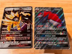 8 card lot - Pokemon GX JUMBO Snorlax Greninja Necrozma Lunala Lycanroc - Image 3