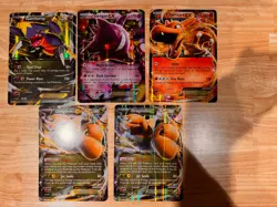 5 card lot Pokemon Dragonite EX Charizard EX Gengar EX Garchomp EX JUMBO - Image 1