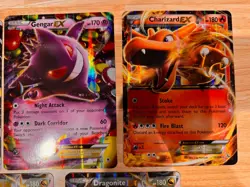 5 card lot Pokemon Dragonite EX Charizard EX Gengar EX Garchomp EX JUMBO - Image 2
