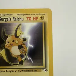 Lt. Surge's Raichu - 28/132 - Pokemon Gym Heroes Unlimited Rare Card (LP) - Image 4