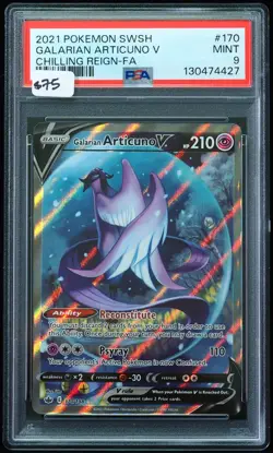 2021 Galarian Articuno V #170 Chilling Reign PSA 9 Pokemon Card - Image 4