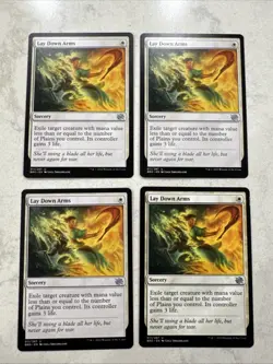 Magic the Gathering MTG Lay Down Arms Play Set Of 4 Cards - Image 1