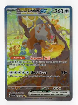 Pokemon TCG Bloodmoon Ursaluna EX Twilight Masquerade Card TWM 216/167 - Image 1