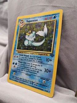Pokemon 1999 Vaporeon #12/64 Jungle Set Holo Raw Card - Image 3