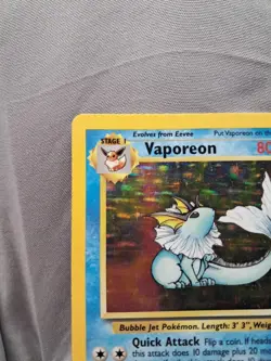 Pokemon 1999 Vaporeon #12/64 Jungle Set Holo Raw Card - Image 4