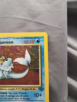 Pokemon 1999 Vaporeon #12/64 Jungle Set Holo Raw Card - Image 5