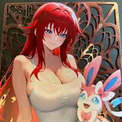 Goddess Story Gold METAL Card - Serial Number #/200! Anime Girl Rias DXD - Image 2