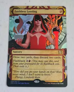 MTG Faithless Looting Foil Strixhaven Mythical Archive Mint Condition - Image 1