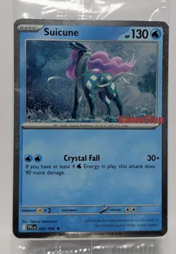 Pokemon Suicune 26/94 ME02: Phantasmal Flames Holo Gamestop Promo - Sealed - Image 1