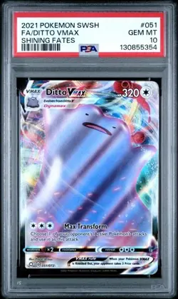 FA / DITTO VMAX 2021 Pokemon SWSH Shining Fates #051 PSA 10 GEM - Image 1
