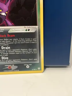 Pokemon Dark Crobat 3/109 2004 Team Rocket Returns Holo Rare LP - Image 3