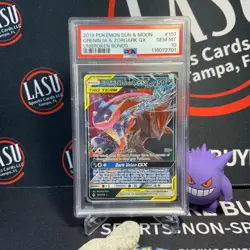 2019 Sun Moon Greninja Zoroark GX PSA 10 107/214 Unbroken Bonds - Image 1